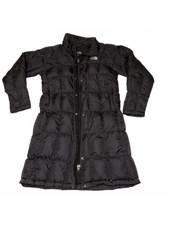 The North Face Black Fill Down 600 Jacket Woman’s Long Med Puffer Thermoball Eco - Picture 2 of 8